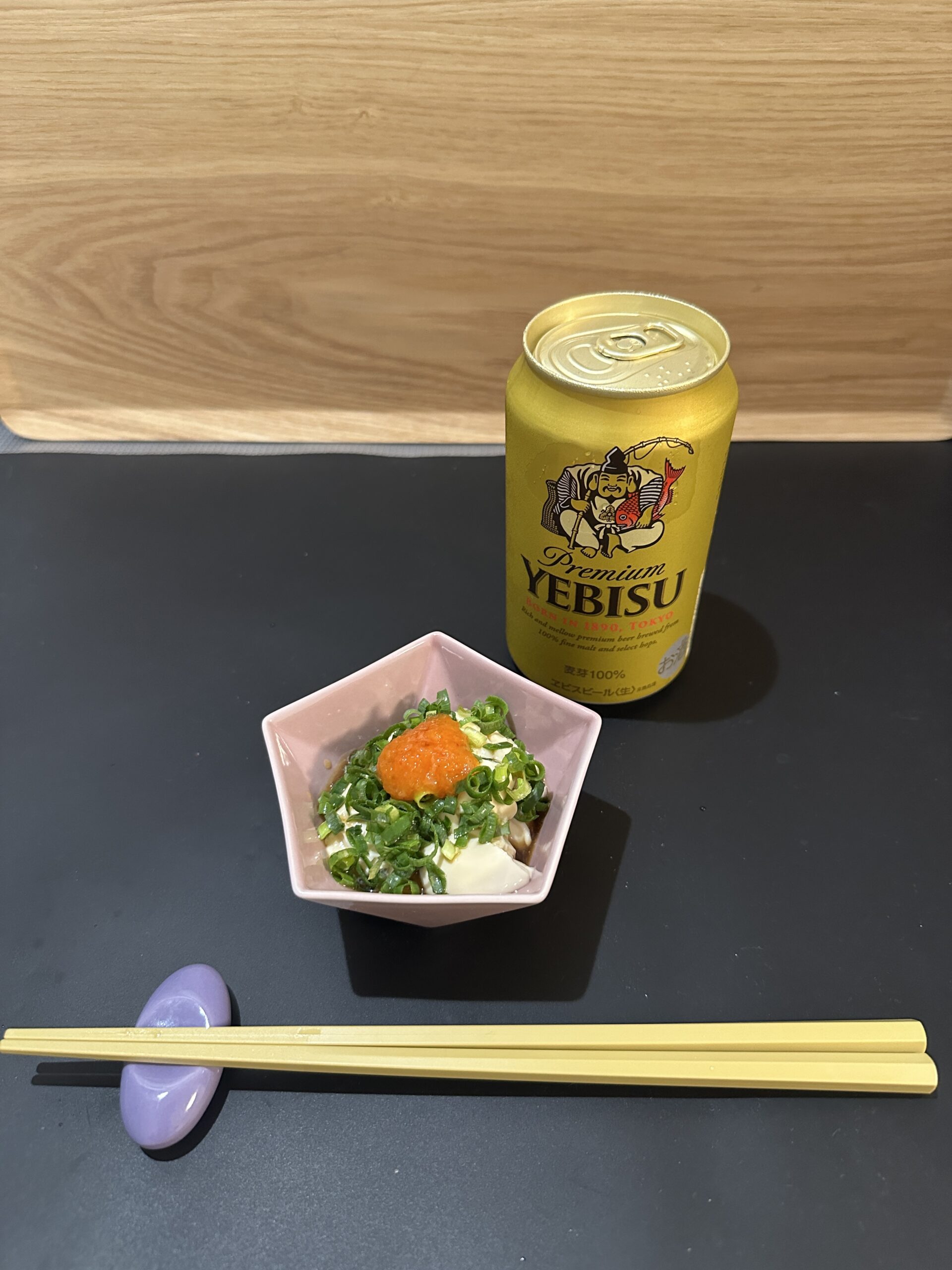 白子ポン酢とビール