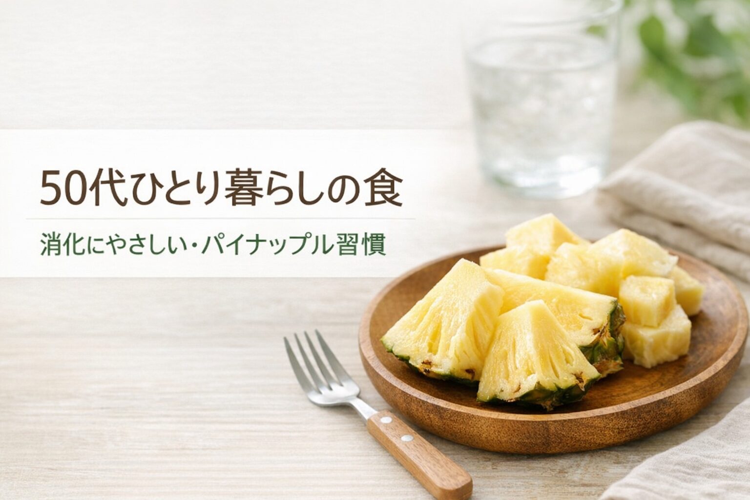 50代ひとり暮らしの食事に取り入れたい消化にやさしいパイナップル