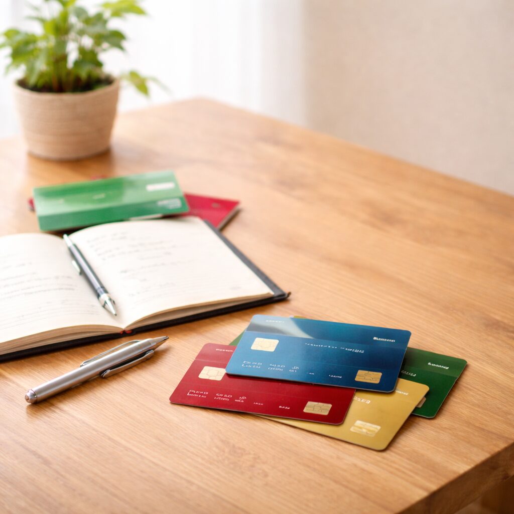 クレジットカードを整理して家計管理を見直す50代女性の暮らし